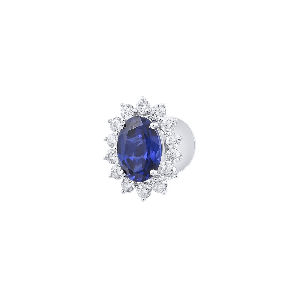 Eclectic Diamond Oval Earrings-Earrings-OPE23E22-D412W0B