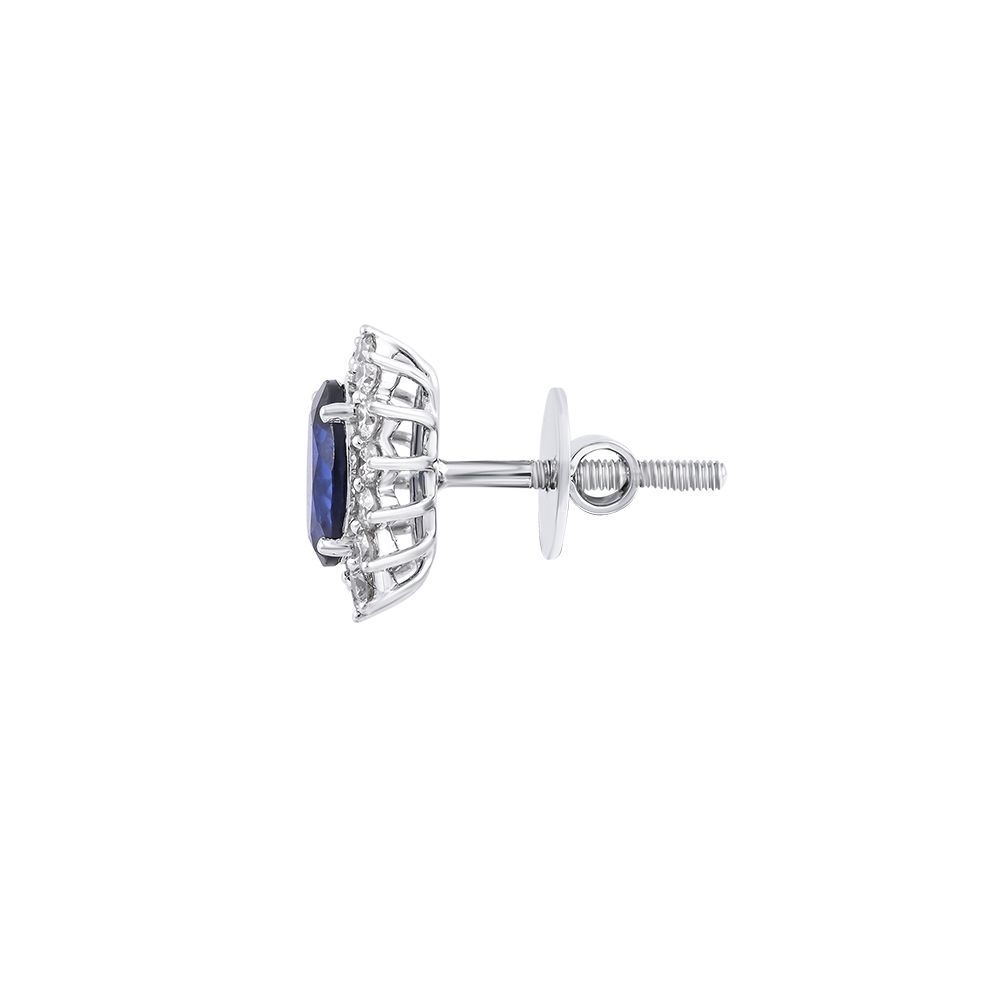 Eclectic Diamond Oval Earrings-Earrings-OPE23E22-D412W0B