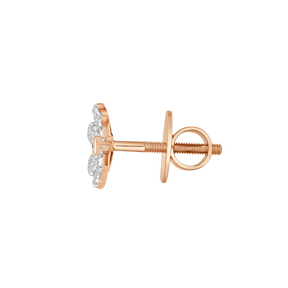 Cherished Rose Gold Floral Earrings-Rose Gold-OPE23E24-D400X0B