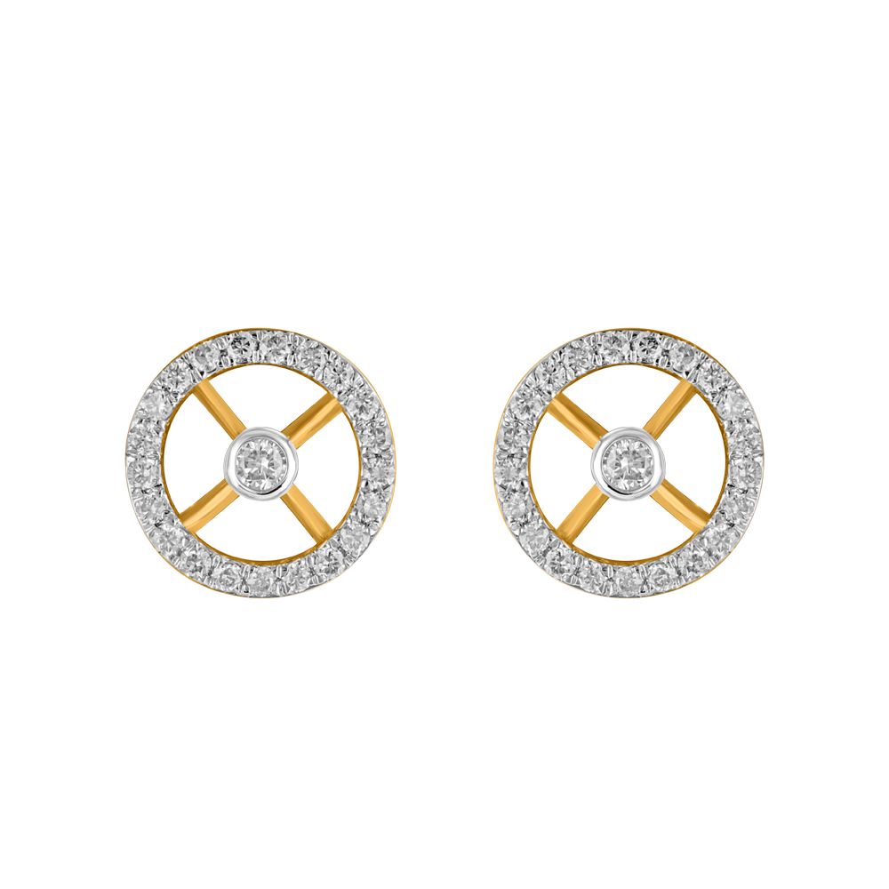 Round Diamond and Yellow Gold Pendant Set-Diamond-OSP23E25-D400R0B