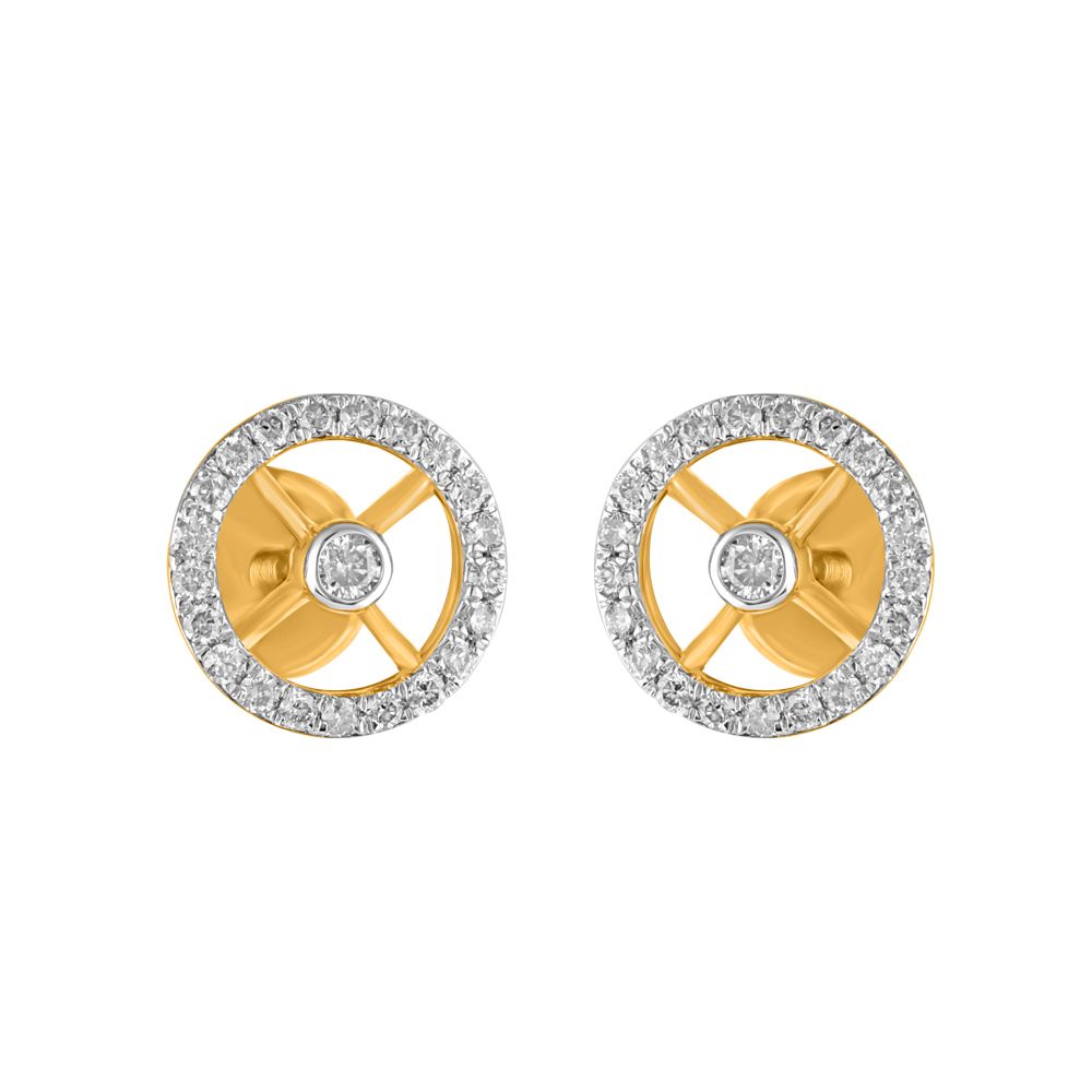 Round Diamond and Yellow Gold Pendant Set-Diamond-OSP23E25-D400R0B
