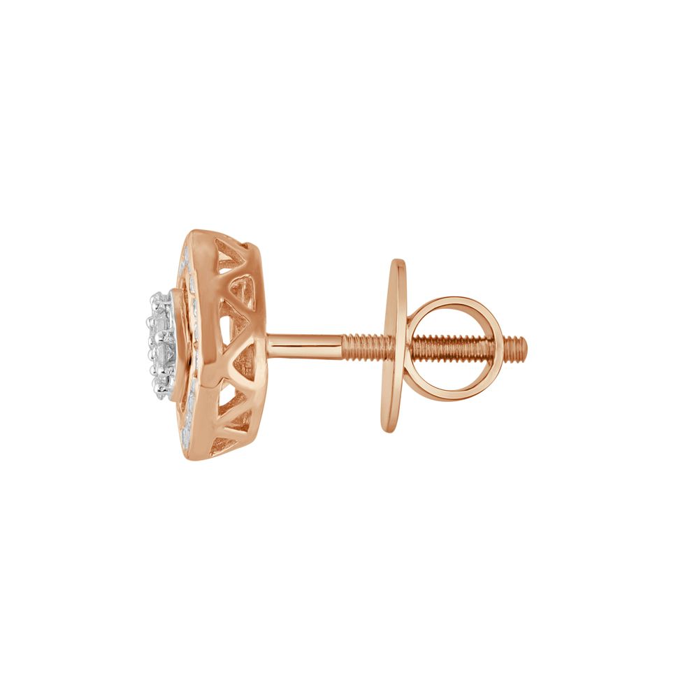 Dazzling Rose Gold and Diamond Earrings-All Jewellery-OPE23E34-D400X0B