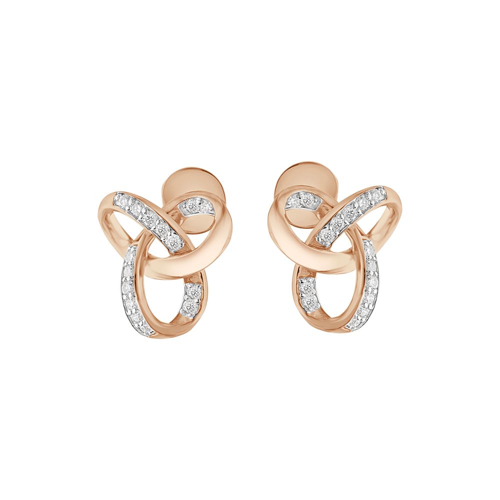 Trinity Design Diamond Earrings-Earrings-OPE23E40-D400X0B