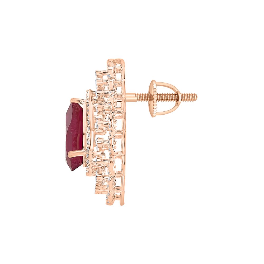 Ethnic Rose Gold Diamond Pendant Set-All Jewellery-OSP23E45-D310X0B