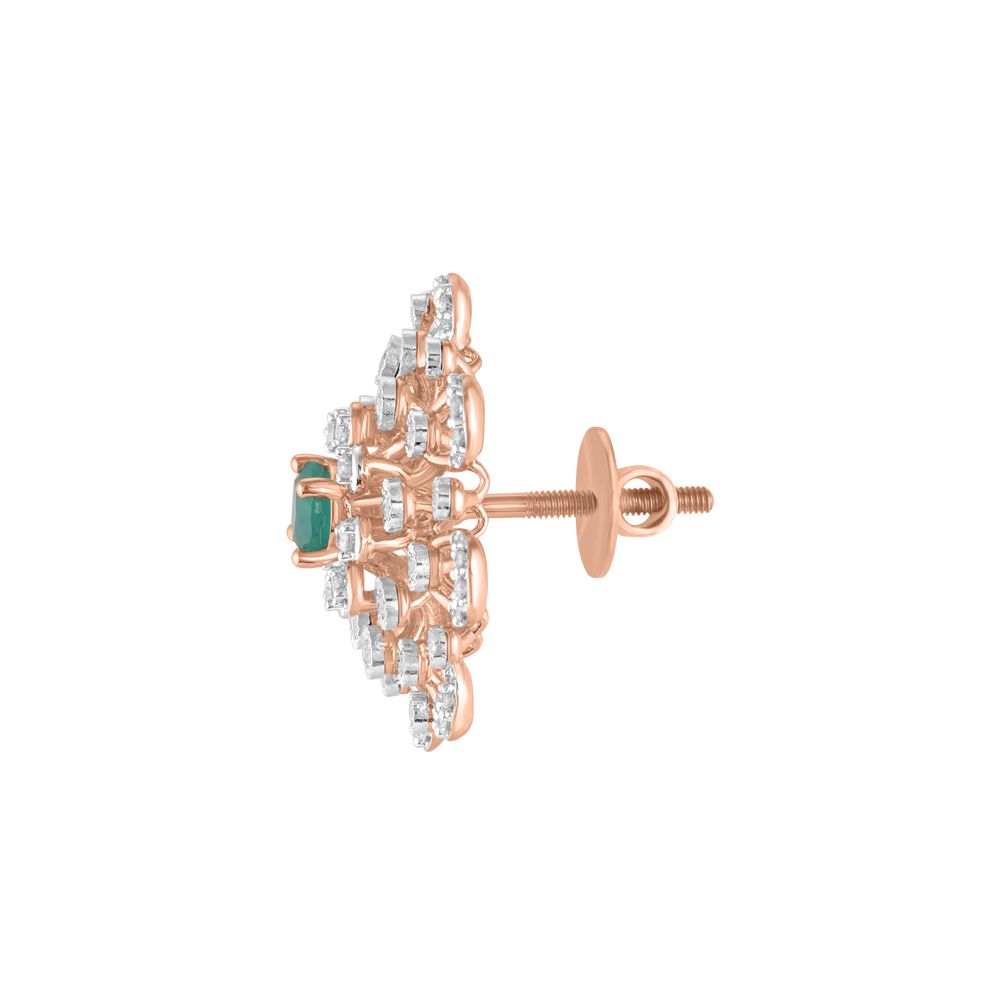 Snowflake Green Onyx and Diamond Pendant Set-Diamond-OSP23E47-D424X0B