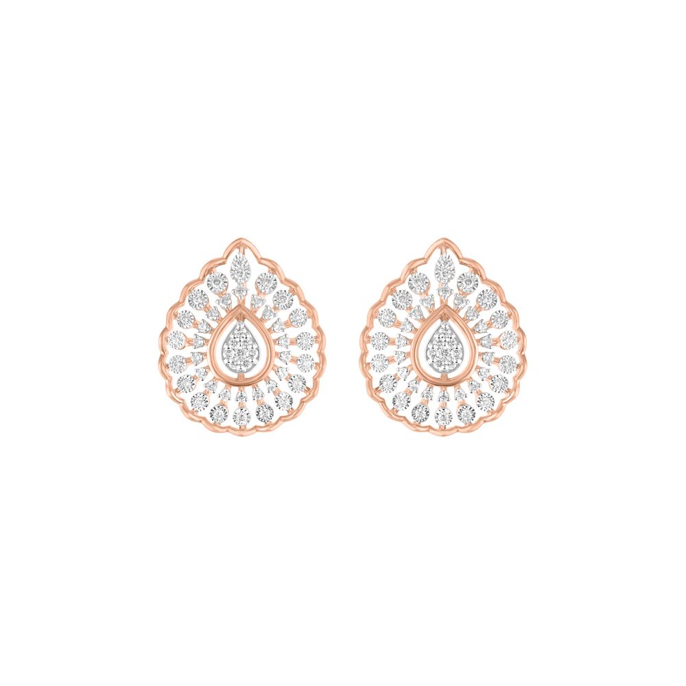Delicate Rose Gold and Diamond Pendant Set-Diamond-OSP23E48-D400X0B