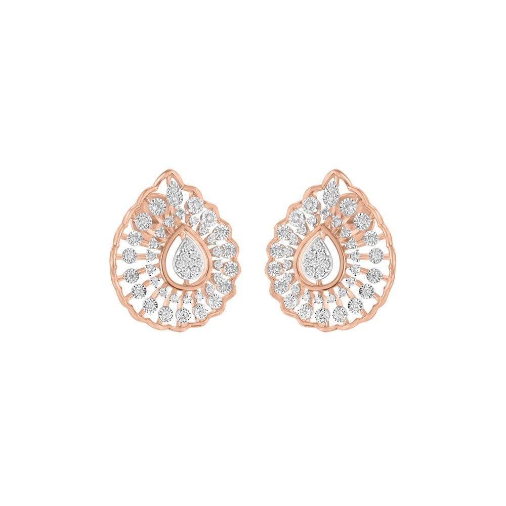 Delicate Rose Gold and Diamond Pendant Set-Diamond-OSP23E48-D400X0B