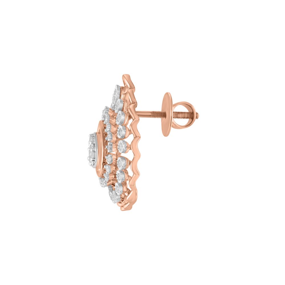Delicate Rose Gold and Diamond Pendant Set-Diamond-OSP23E48-D400X0B