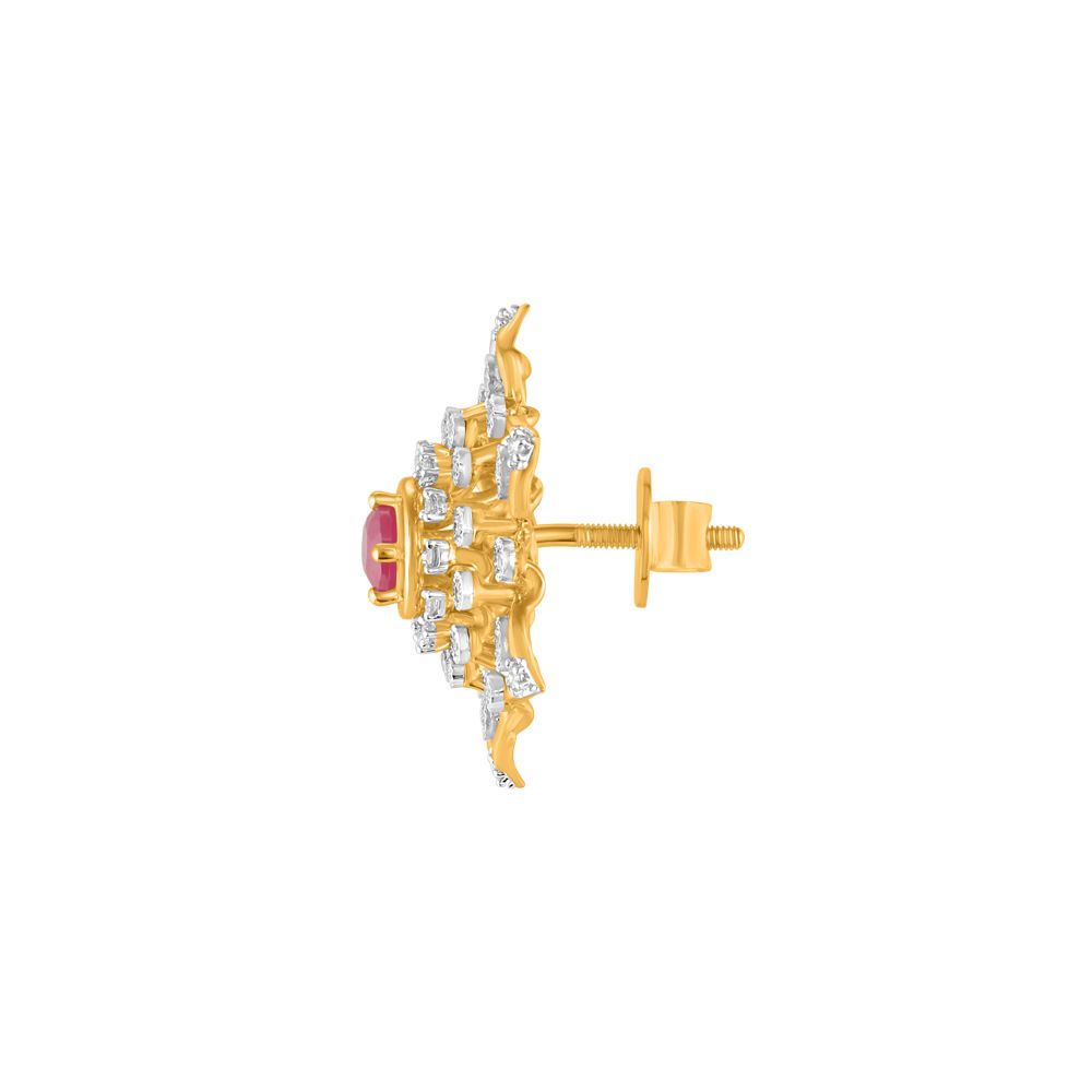 Radiating Diamond and Yellow Gold Pendant Set-Diamond-OSP23E50-D423R0B