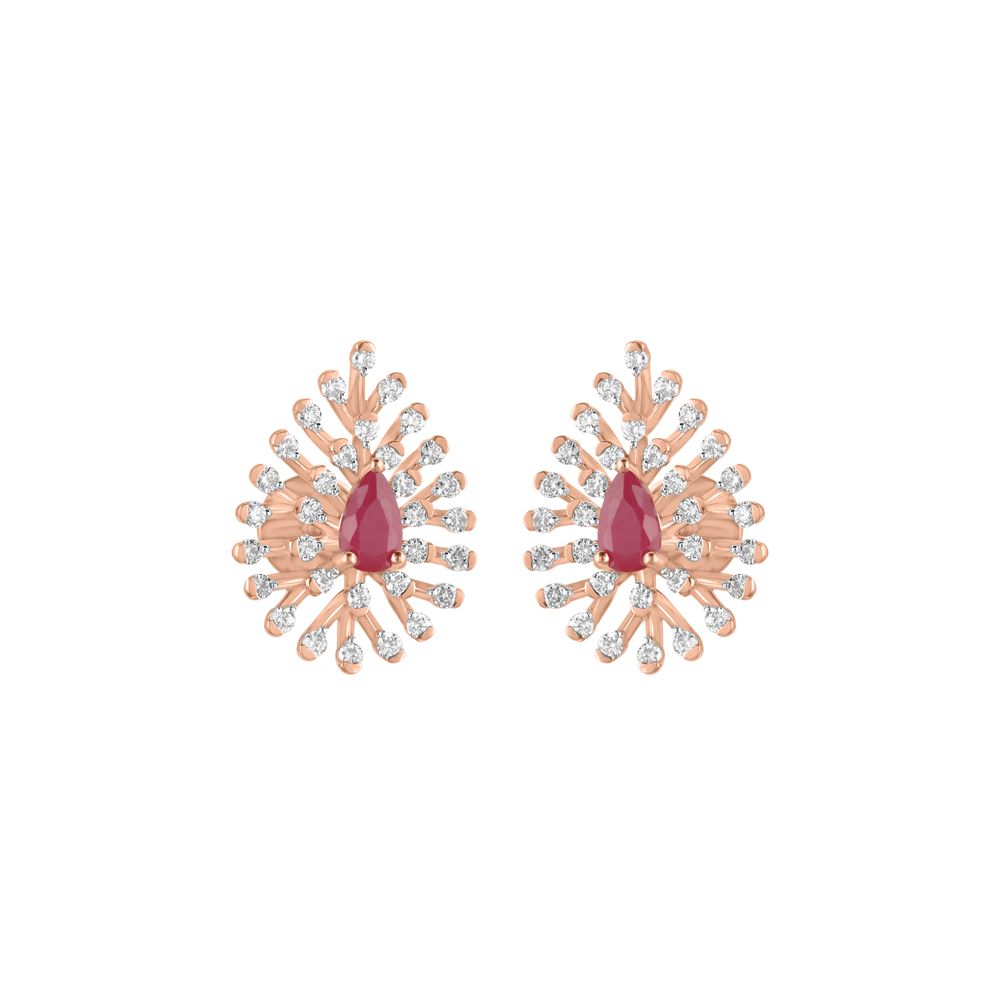 Mesmerising Rose Gold and Diamond Studs-All Jewellery-OPE23E52-D423X0B
