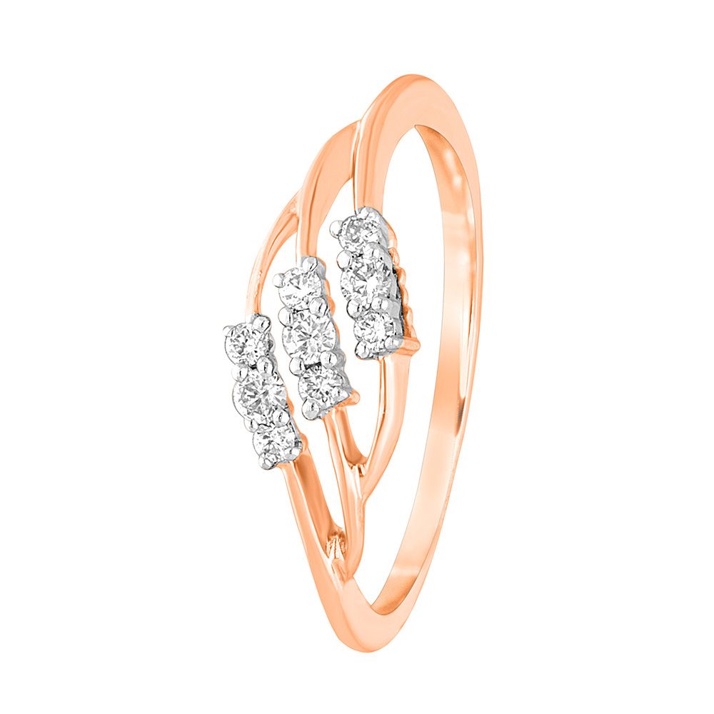 Delicate Diamond Ring in Rose Gold-Rings-OPR11035