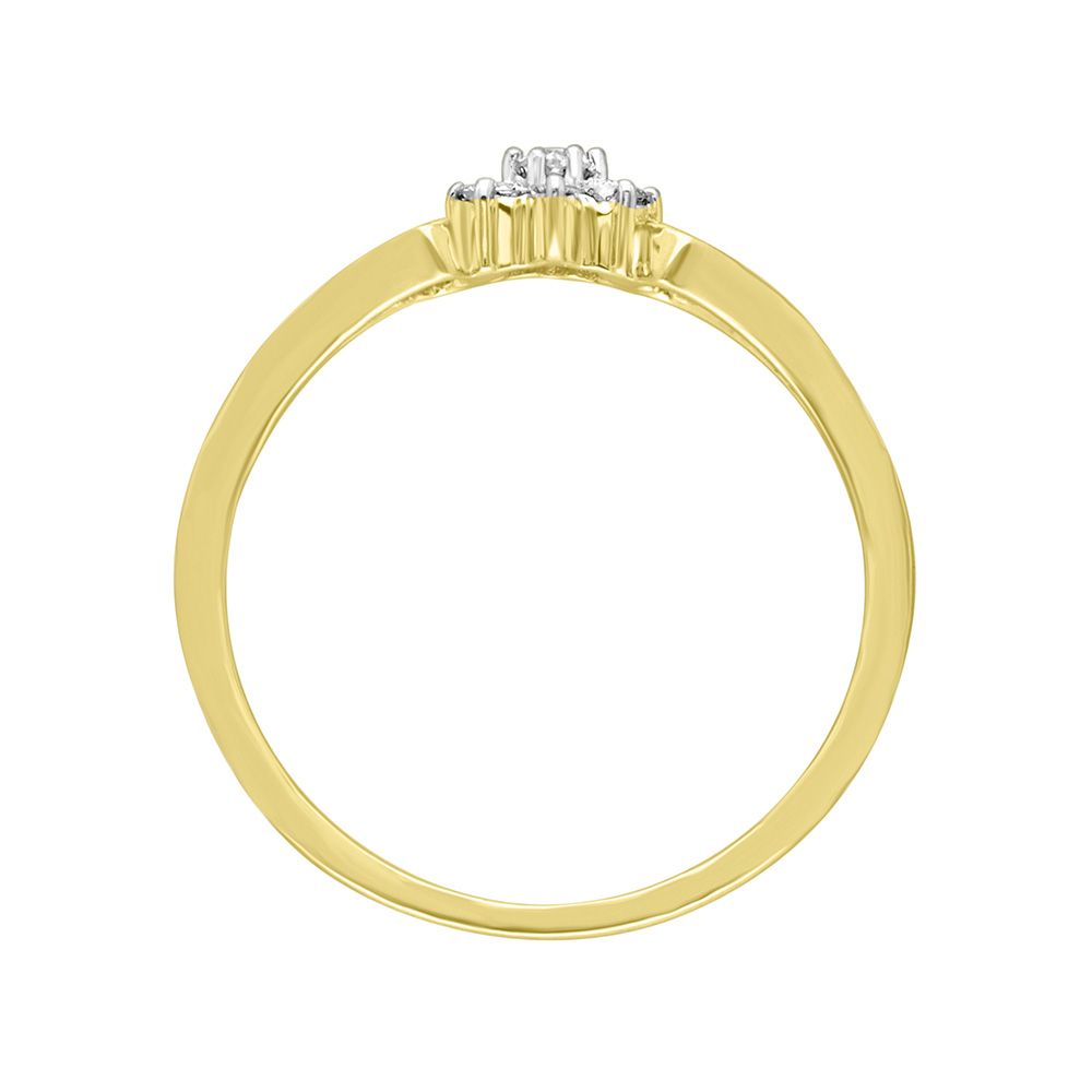 Floral Diamond and Yellow Gold Ring-Rings-OPR11038