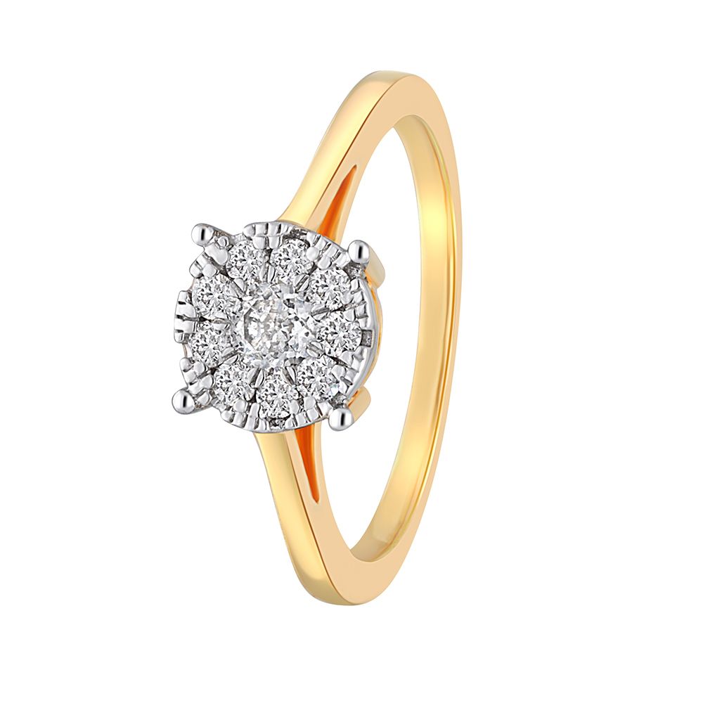 Radiant Diamond Crown Star Finger Ring-Rings-OPR12042