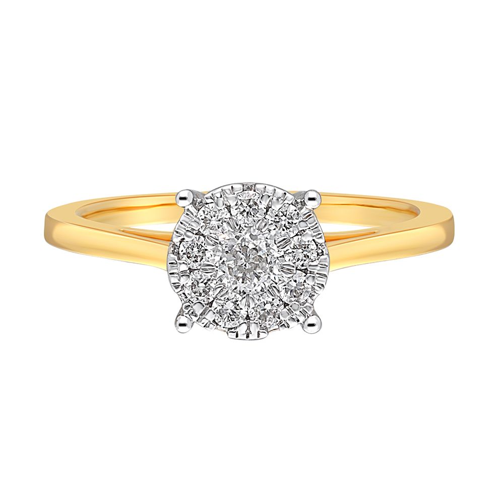 Radiant Diamond Crown Star Finger Ring-Rings-OPR12042