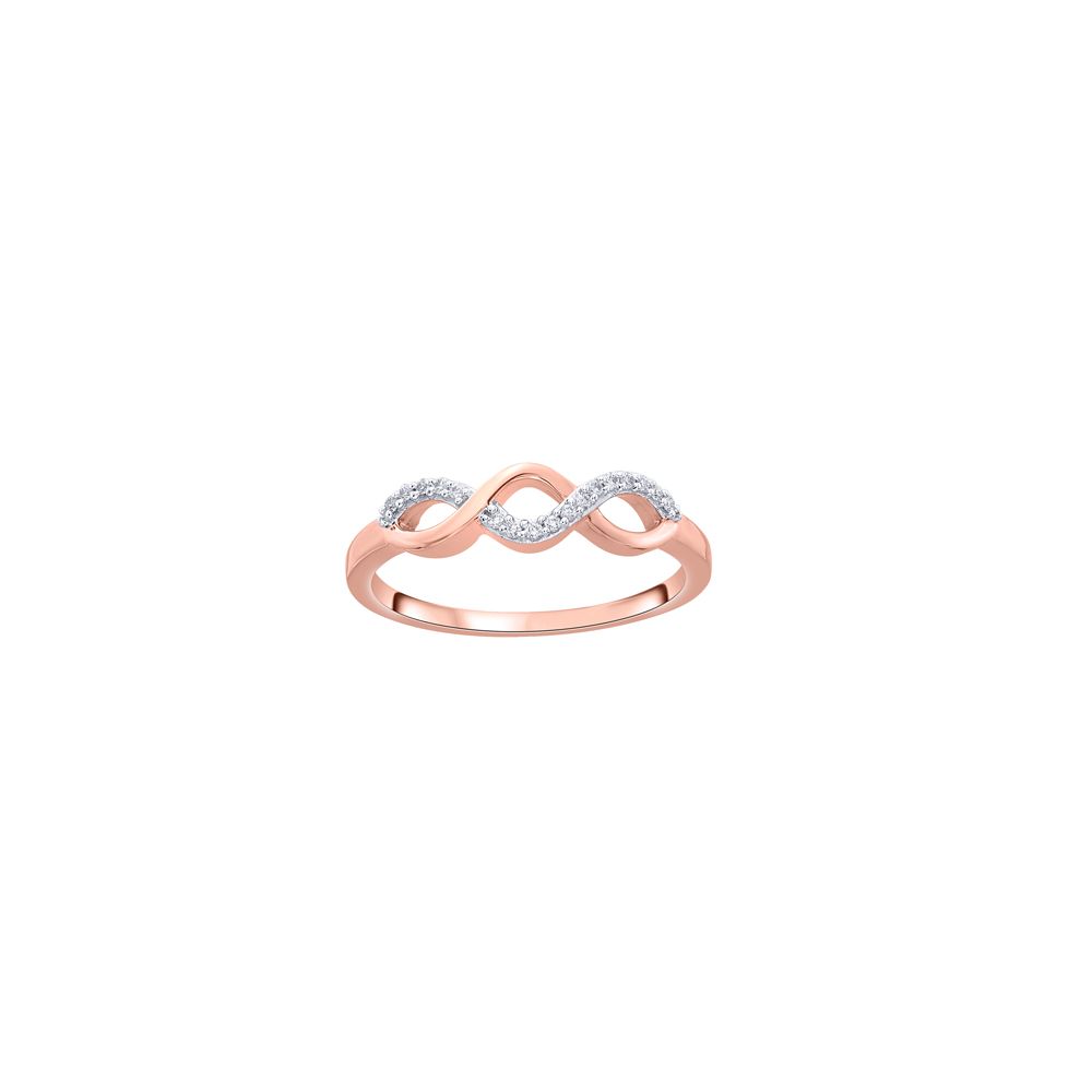 Wave Design Diamond Finger Ring-Rings-OPR13049