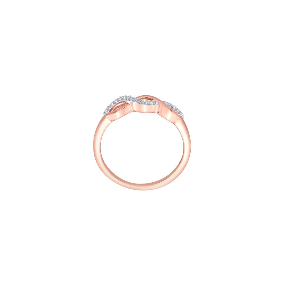 Wave Design Diamond Finger Ring-Rings-OPR13049