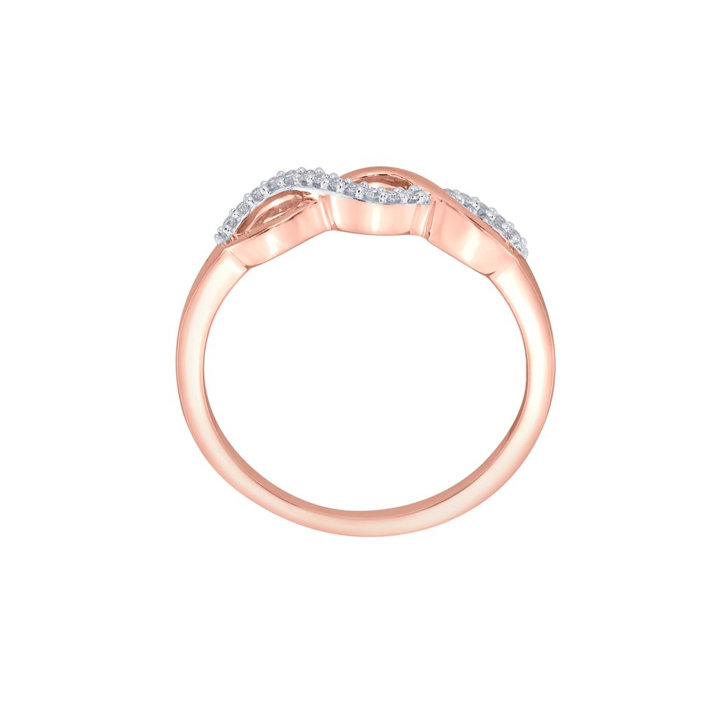 Wave Design Diamond Finger Ring-Rings-OPR13049