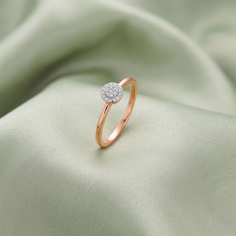 Brilliant Rose Gold and Diamond Ring-Rings-OPR16062