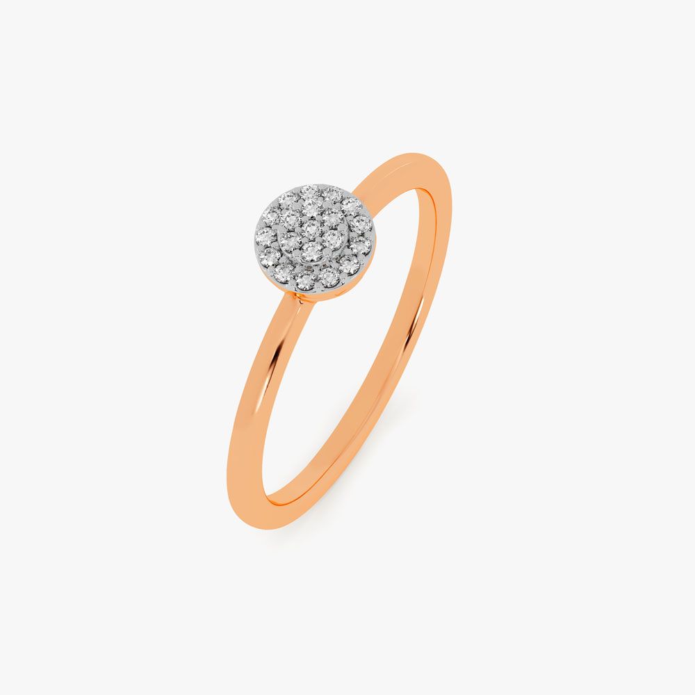 Brilliant Rose Gold and Diamond Ring-Rings-OPR16062