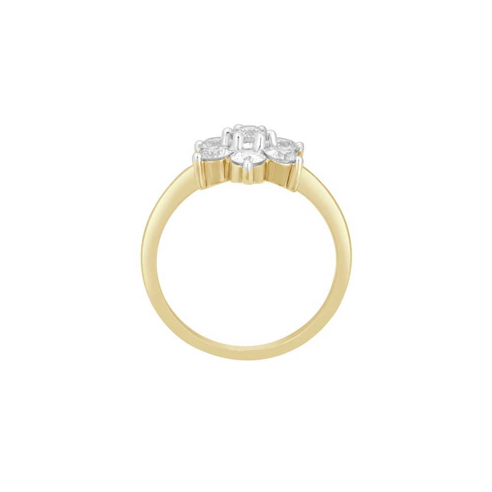 Classic Floral Diamond Ring-Rings-OPR18057