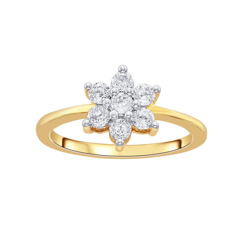 Minimalist 18KT Yellow Gold Crown Star Ring-Rings-OPR19001