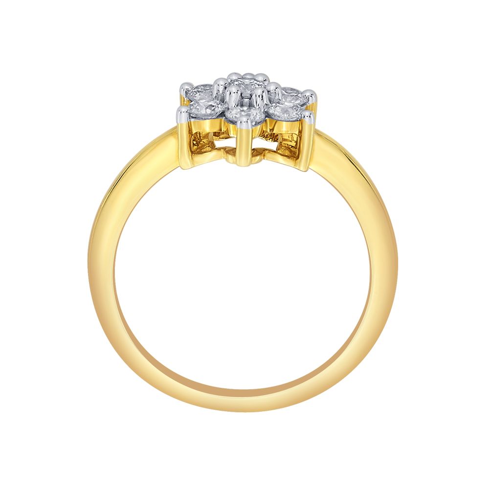 Minimalist 18KT Yellow Gold Crown Star Ring-Rings-OPR19001