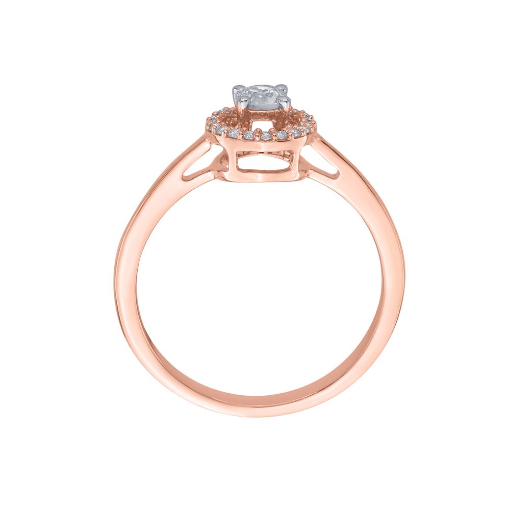 Stately Crown Star Diamond Ring in Rose Gold-Rings-OPR20042