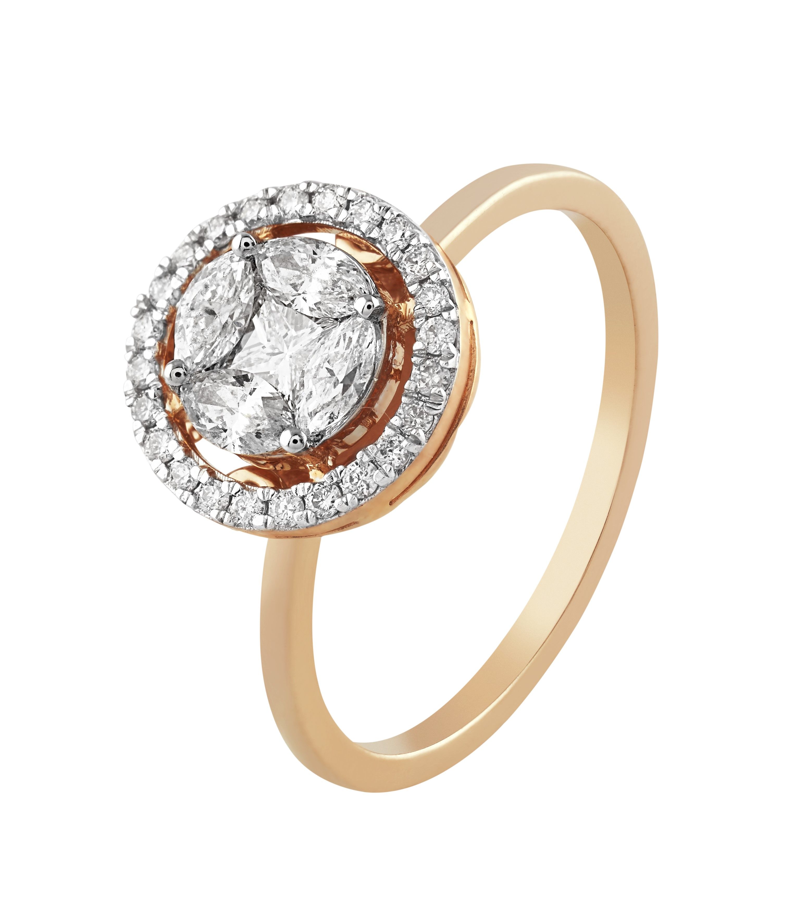 Attractive 14KT Rose Gold Ring-Rings-OPR22051