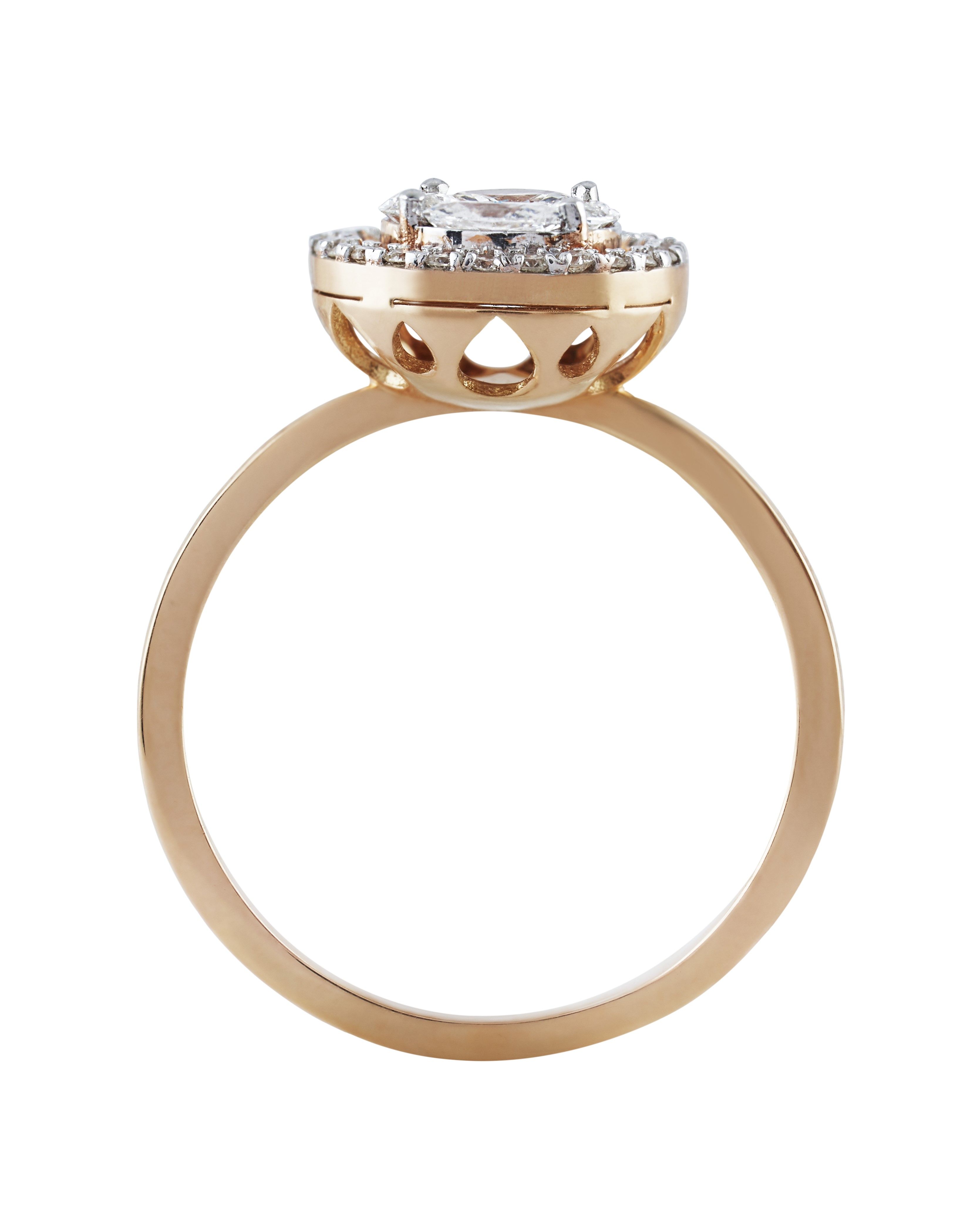 Attractive 14KT Rose Gold Ring-Rings-OPR22051