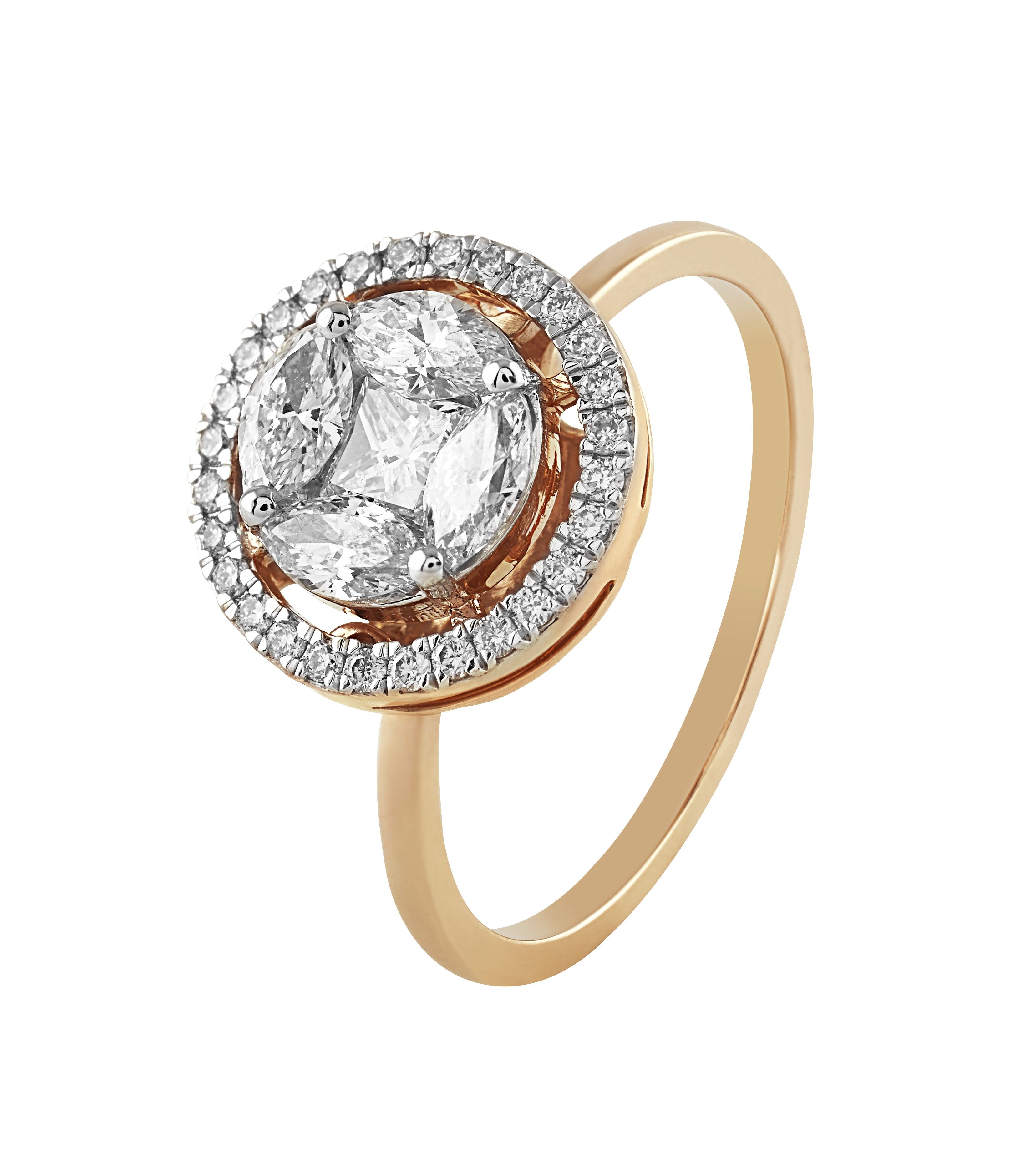 Dazzling Finger Ring in Rose Gold-Rings-OPR22052