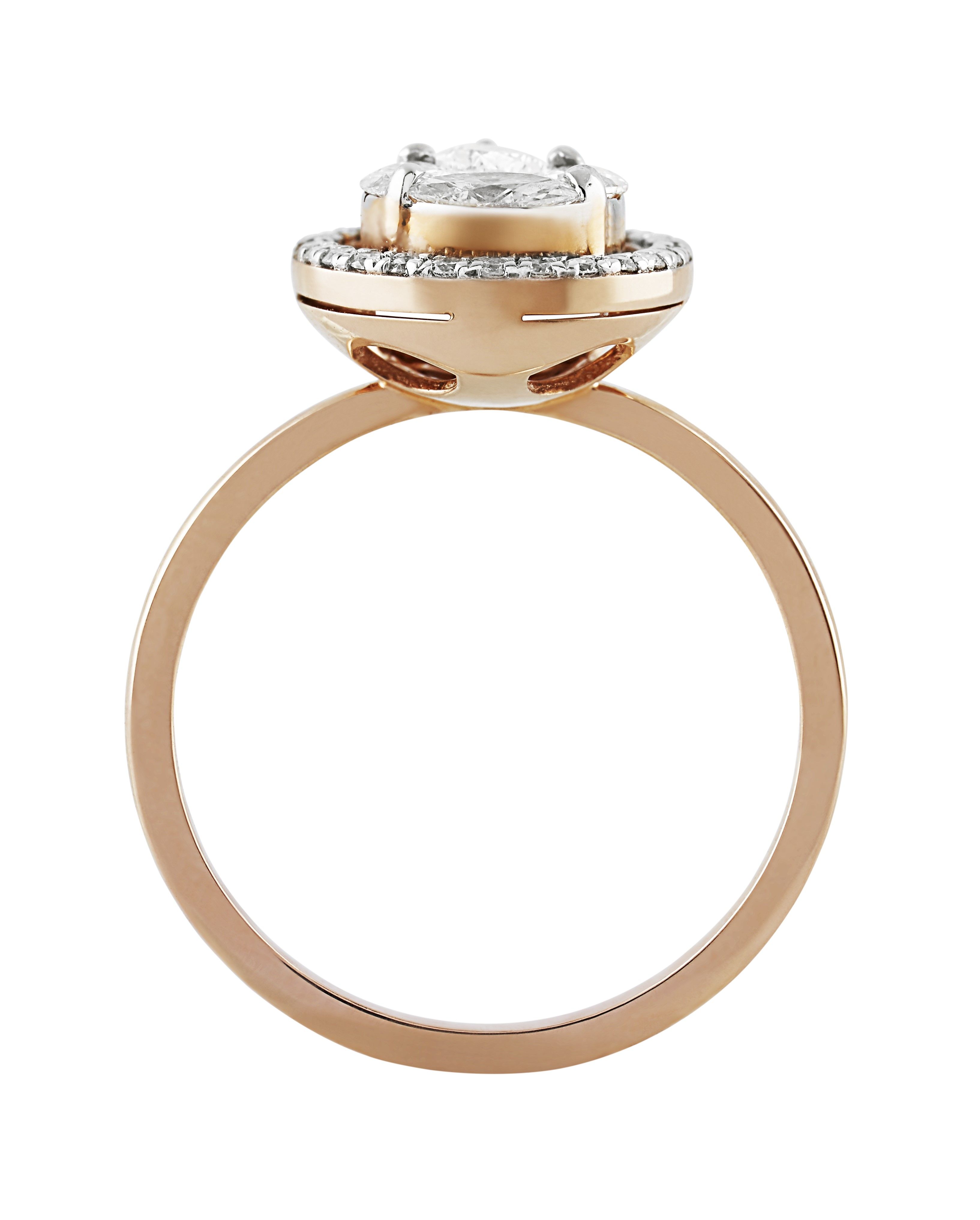 Dazzling Finger Ring in Rose Gold-Rings-OPR22052