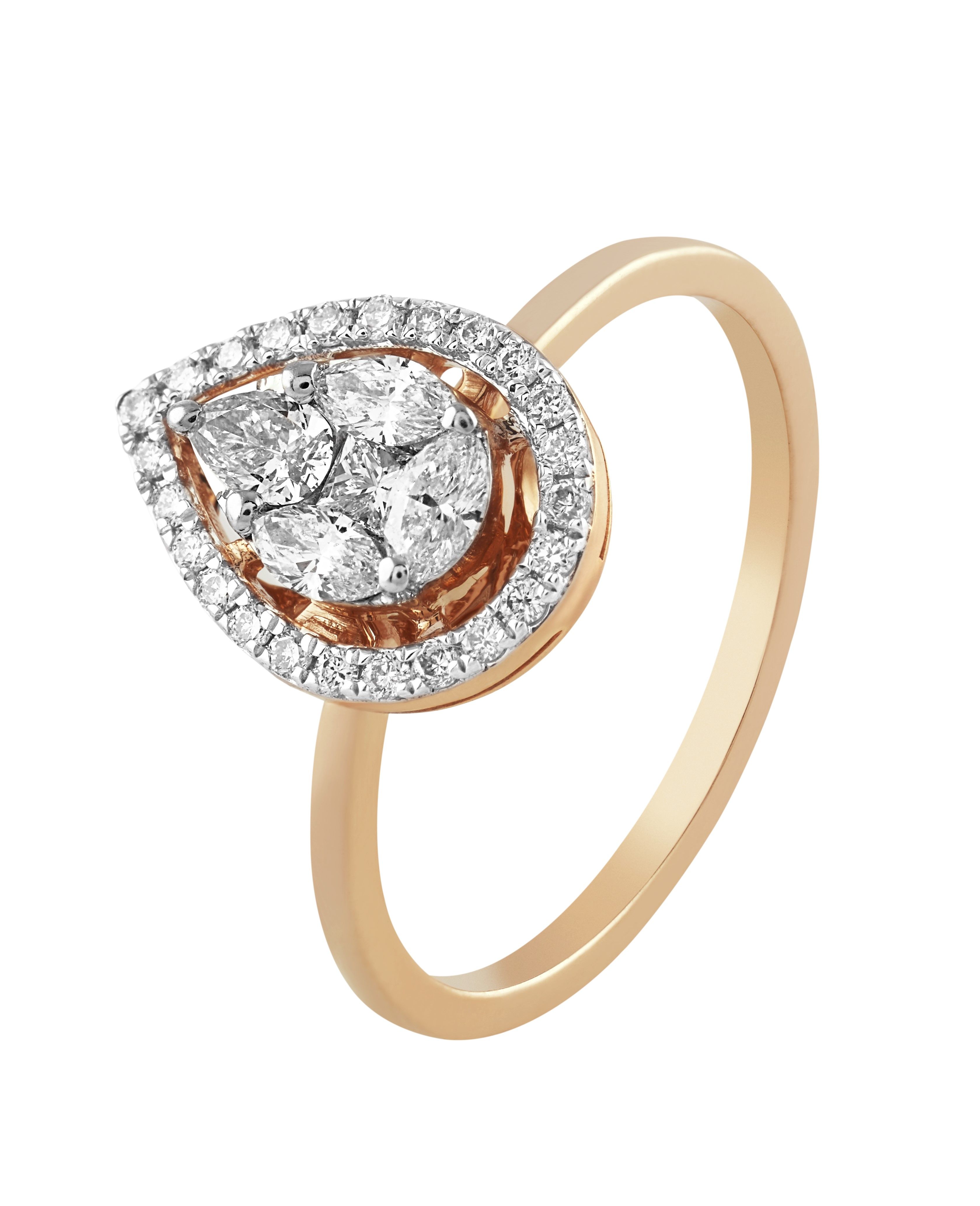 Radiant 14KT Rose Gold Ring-Rings-OPR22054
