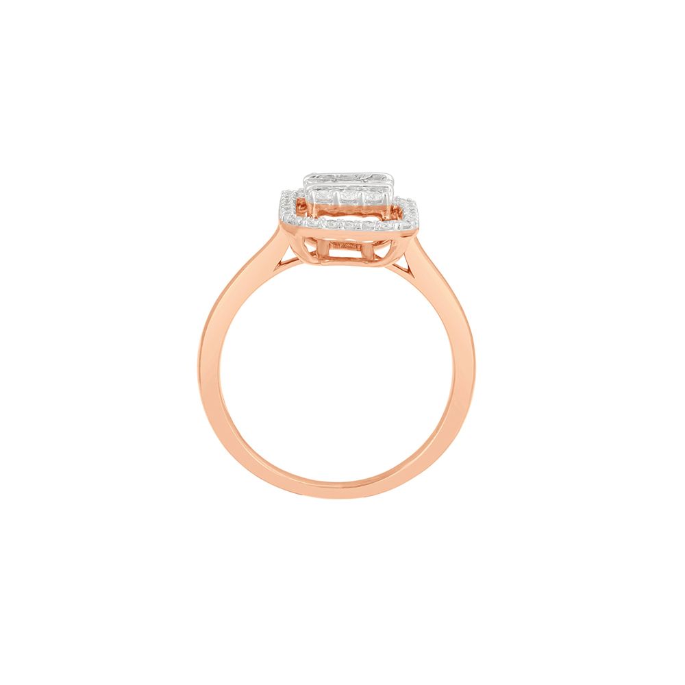 Stately Diamond Rose Gold Ring-Rings-OPR22057