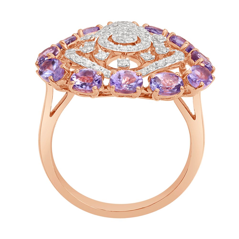 Sophisticated 18KT Rose Gold Ring-Rings-OPR23014-D415XHB