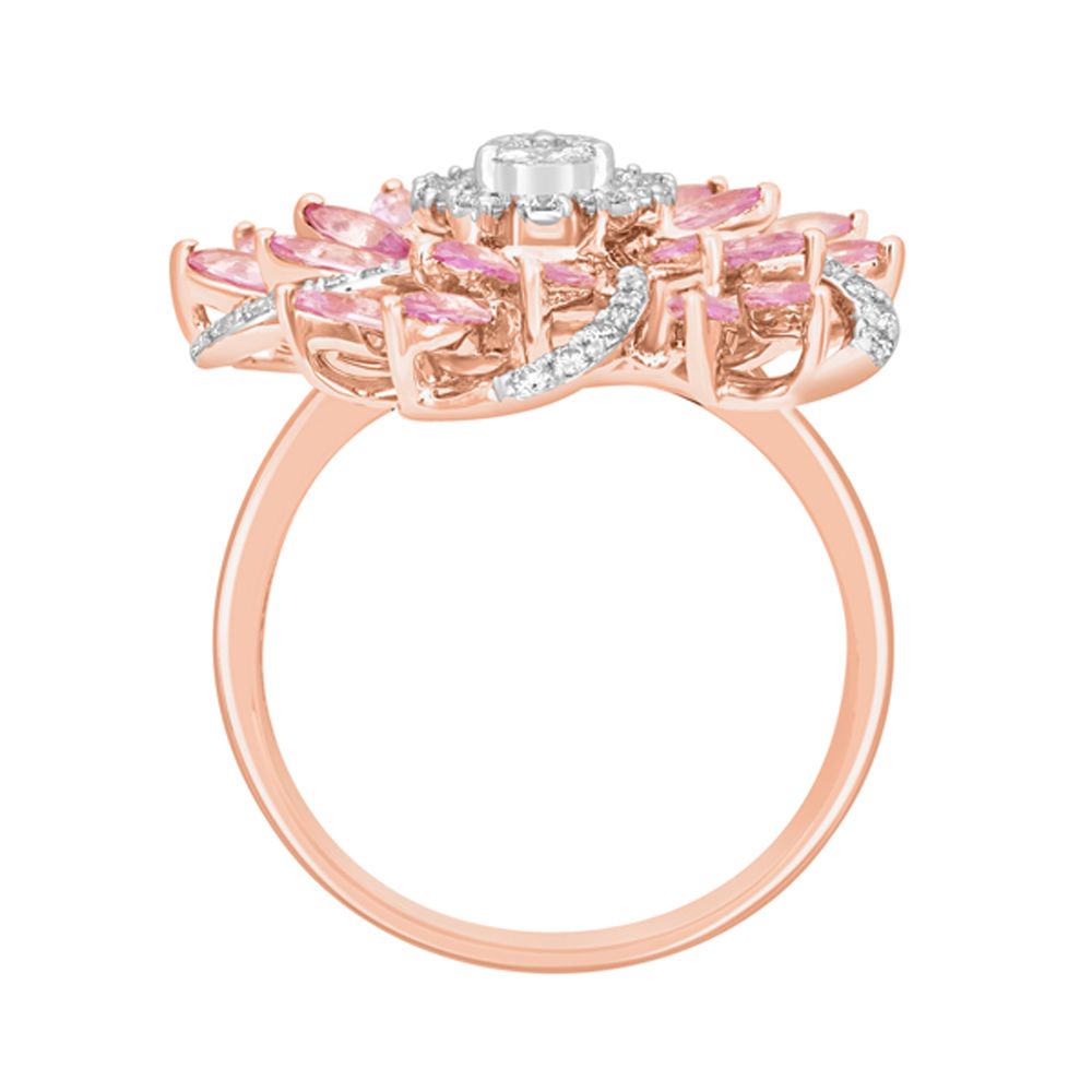 Breathtaking Diamond and Rose Gold Finger Ring-Rings-OPR23015