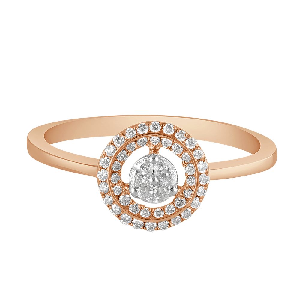 Contemporary Circular 18KT Rose Gold Finger Ring-Rings-OPR23022