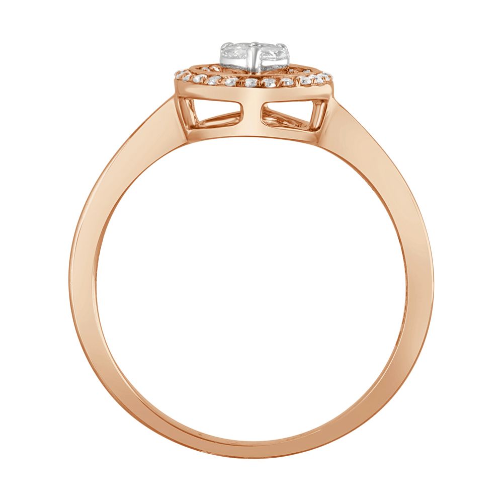 Contemporary Circular 18KT Rose Gold Finger Ring-Rings-OPR23022