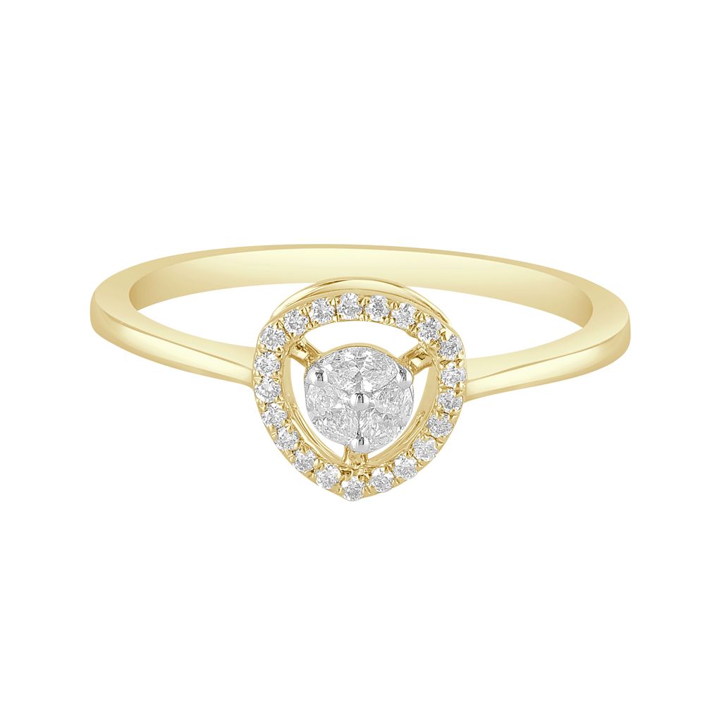 Stylish Dewdrop Diamond Finger Ring-Rings-OPR23030