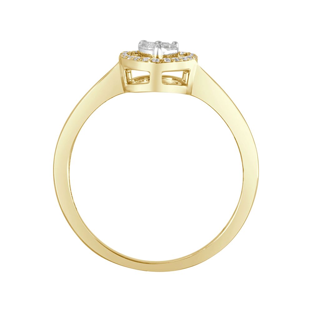 Stylish Dewdrop Diamond Finger Ring-Rings-OPR23030