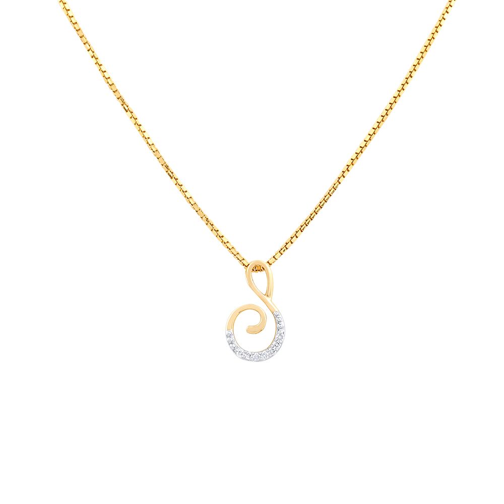 Musical Design Diamond Pendant and Earrings Set-All Jewellery-OSP10037-D400R0C