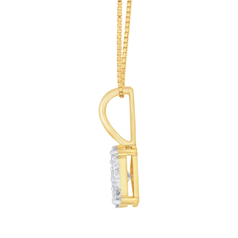 Dainty 18Kt Yellow Gold Crown Star Pendant and Studs-All Jewellery-OSP12041-A300R0B