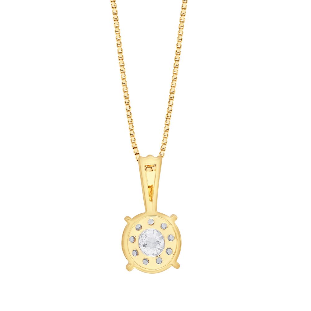Dainty 18Kt Yellow Gold Crown Star Pendant and Studs-All Jewellery-OSP12041-A300R0B