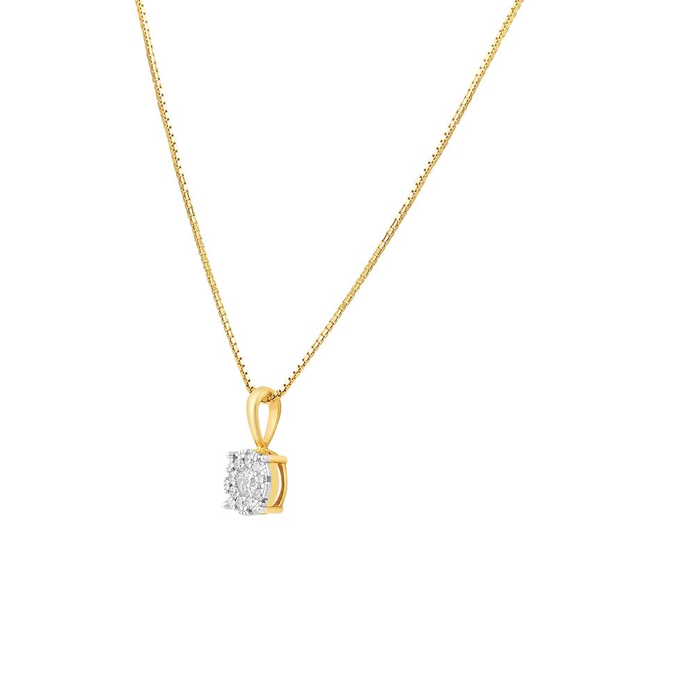 Diamond Studded Crown Star Pendant and Earrings Set-All Jewellery-OSP12042-M300R0B
