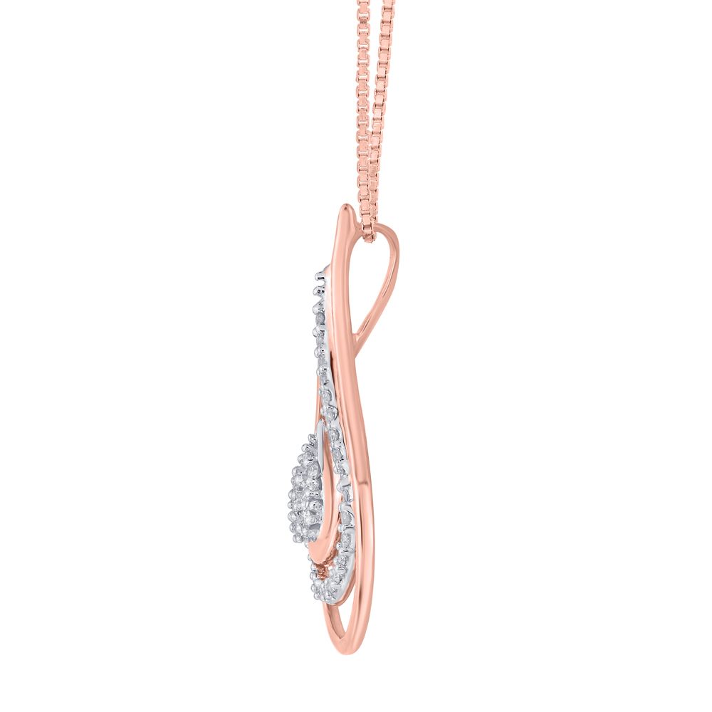 Enticing Droplet Design Diamond Pendant Set-Diamond-OSP12084-D400X0C