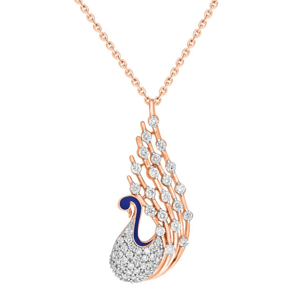 Refined 18KT Rose Gold Pendant Set-All Jewellery-OSP13010-D400X0B
