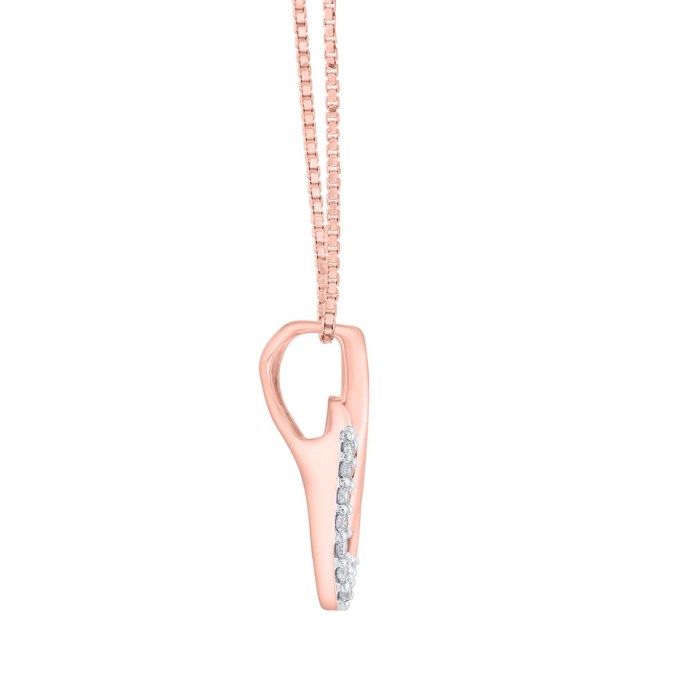 Semi-circular Diamond Pendant and Earrings Set in 14Kt Gold-All Jewellery-OSP14011-D400X0C