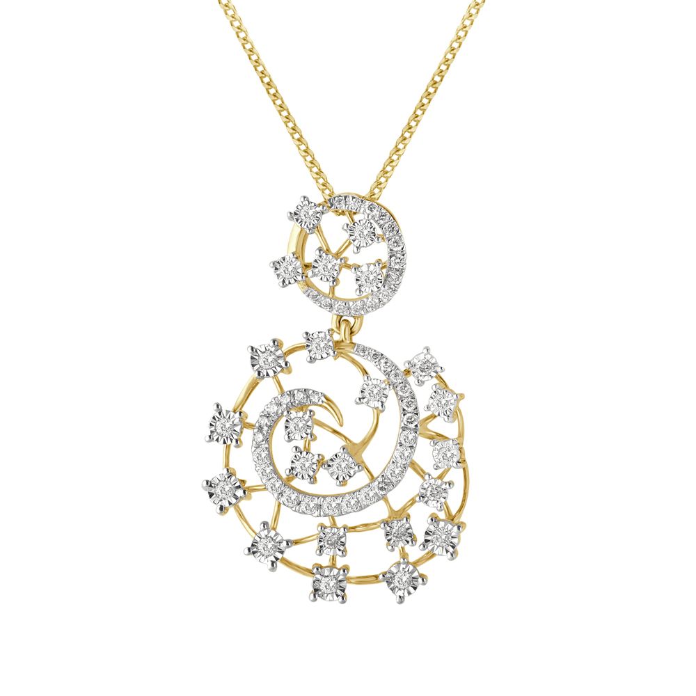 Subtle Yellow Gold Pendant Set-All Jewellery-OSP15031-D400R0C