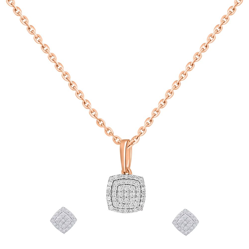 Buy Minimalist Diamond Pendant Set OSP16064-D400X0C Online at
