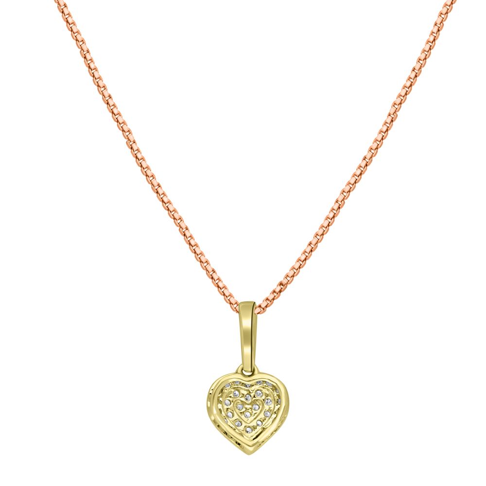 Heart Shaped Diamond Pendant-Pendants-OPS16067-D400R0C