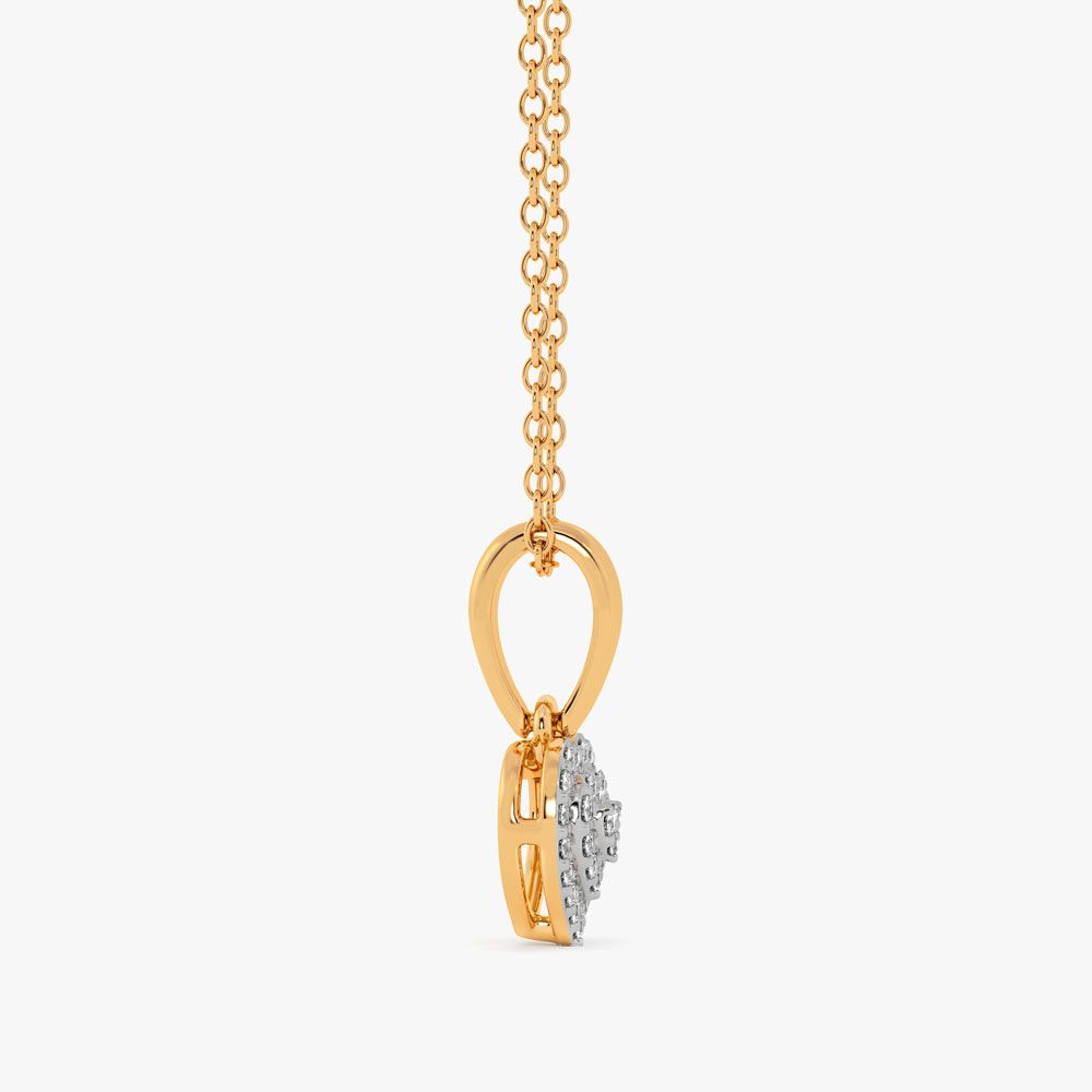 Heart Shaped Diamond Pendant-Pendants-OPS16067-D400R0C